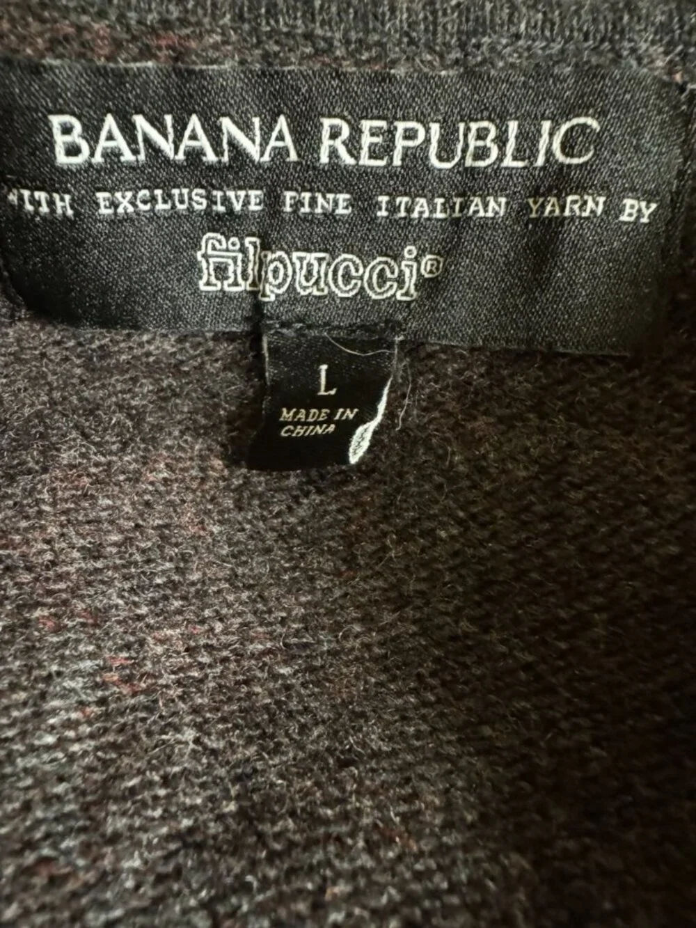 Banana Republic Filpucci Italian Yarn Merino Wool Crew Neck Sweater Men’s L